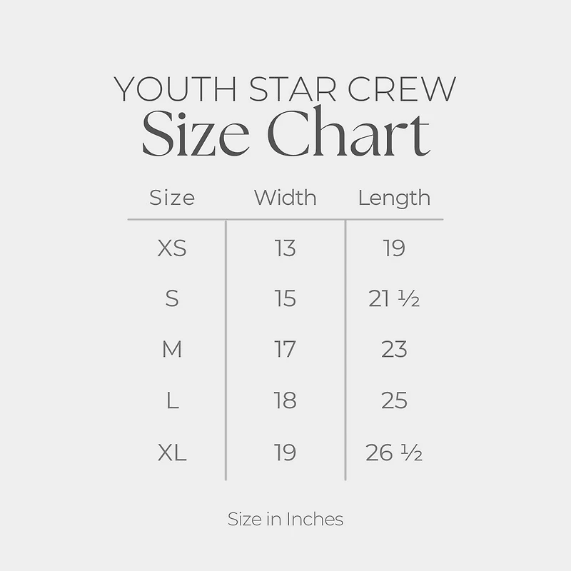 The Juniper Shop - Stars and Stripes Slanted Cursive Puff Print Youth Short Sleeve Star Tee