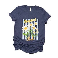 Simply Sage Market - Women's Short Sleeve Graphic T-Shirt Oopsie Daisy Club Stripes