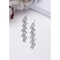AGP PARIS Womens Elegant Zigzag Drop Earrings