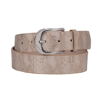 AGP PARIS Beige Snake Print Women's Belt