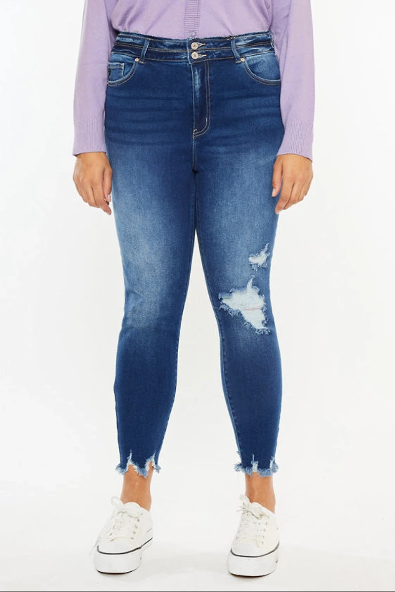 KanCan Women's Plus High Rise Ankle Skinny Jeans Haydee
