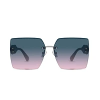 AGP PARIS Women's Square Acetate Gradient Lens UV400 Sunglasses