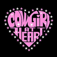 LA Pop Art Cowgirl at Heart - Women's Word Hooded Sweatshirt