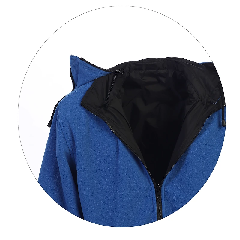 Gioberti Men's Reversible Rain Jacket with Polar Fleece Lining