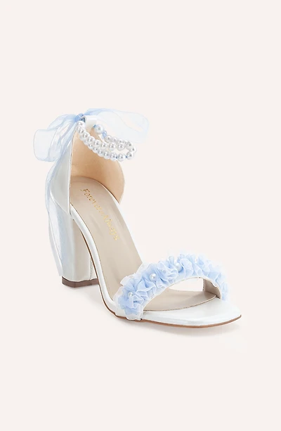 Forever & Always Womens Michelle Lace Bridal Sandals with Pearls