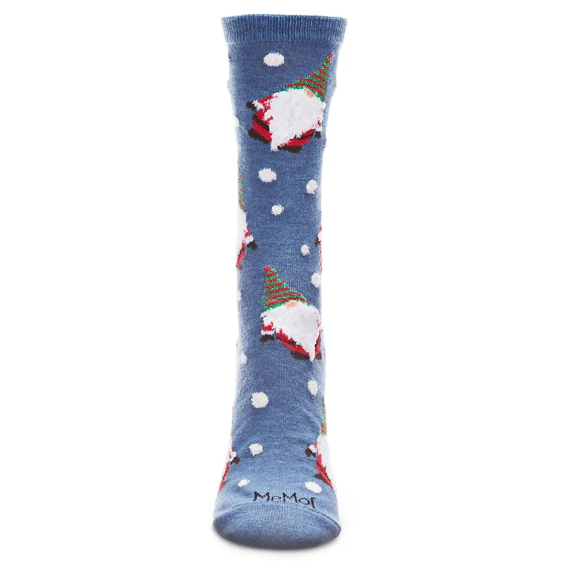 MeMoi Gnome for the Holidays Crew Socks