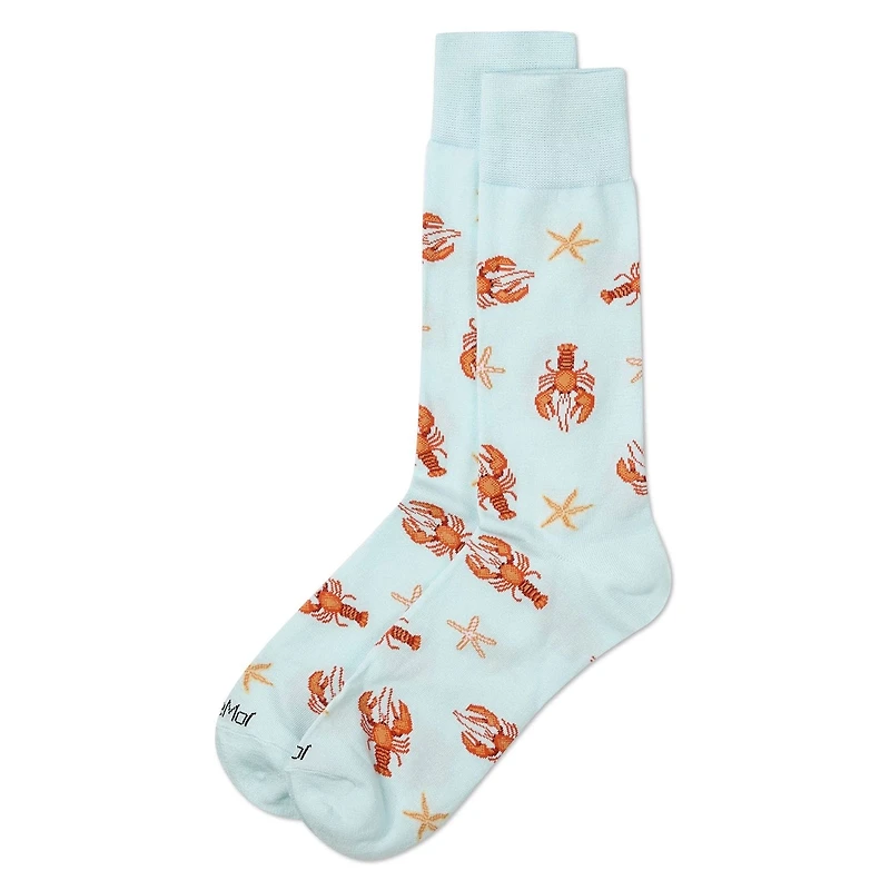 MeMoi Men's Lobster Rayon From Bamboo Crew Socks