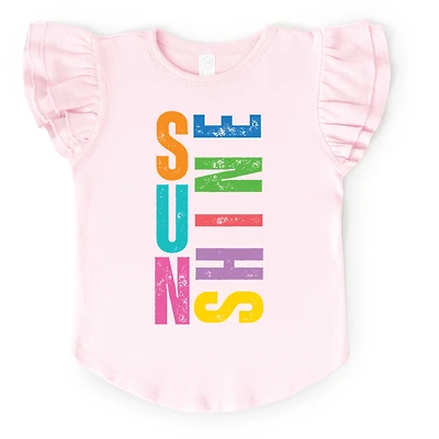 The Juniper Shop - Sunshine Colorful Tall Flutter Sleeve Graphic T-Shirt