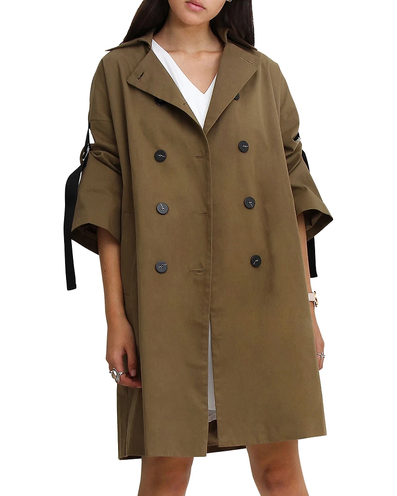 Belle & Bloom Womens Russian Romance Oversized Trench Coat