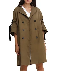 Belle & Bloom Womens Russian Romance Oversized Trench Coat