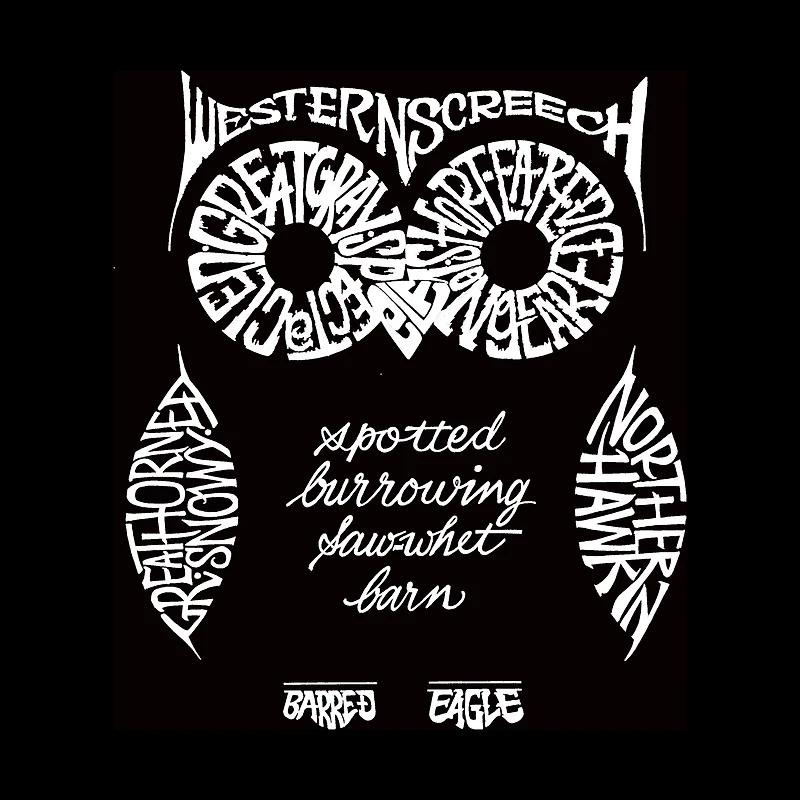 LA Pop Art Men's Word T-Shirt - Owl