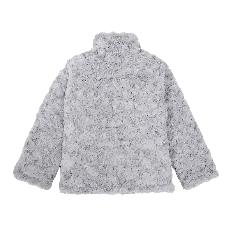 Rokka&Rolla Little & Big Kid Girls Reversible Sherpa Fleece Puffer Jacket