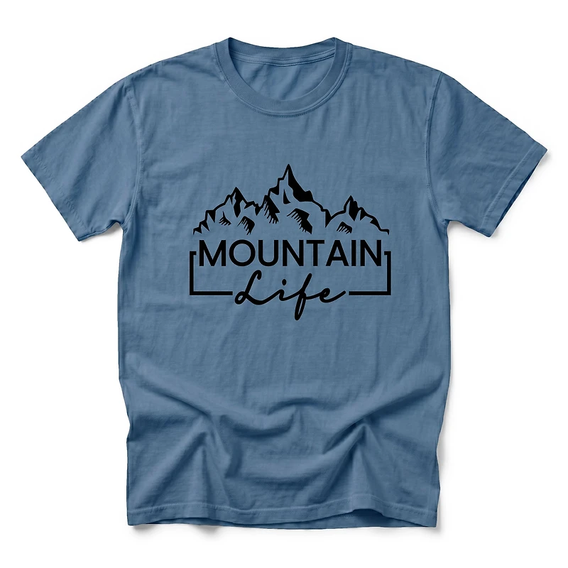 Simply Sage Market - Mountain Life Men's Garment Dyed Graphic T-Shirt
