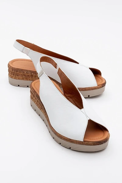 Forever & Always Womens Blom Leather Platform Sandals