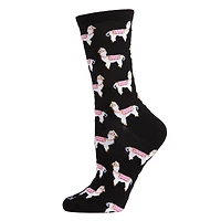 MeMoi Llamas Bamboo Blend Crew Socks