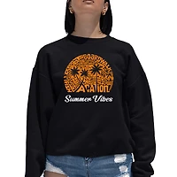LA Pop Art Summer Vibes - Women's Word Crewneck Sweatshirt