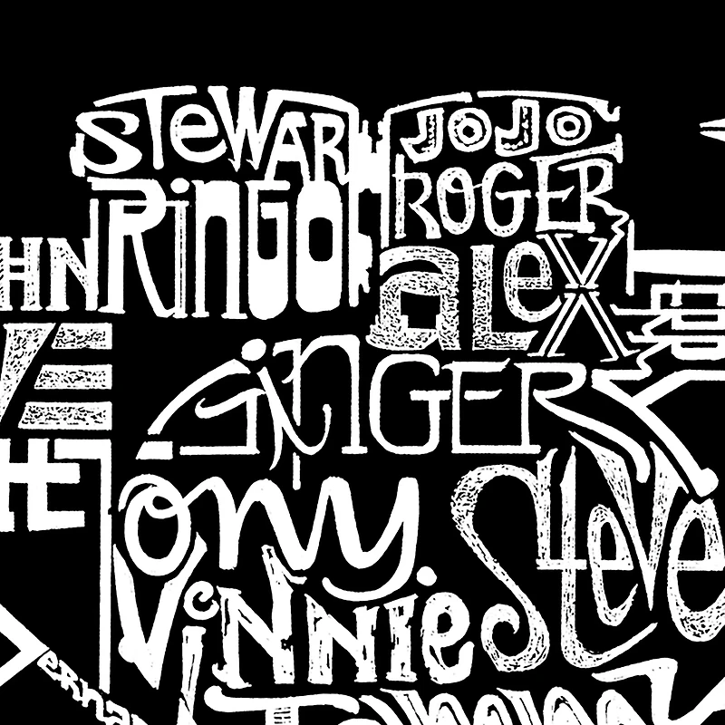 LA Pop Art Men's Word T-Shirt - Drums