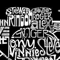 LA Pop Art Men's Word T-Shirt - Drums