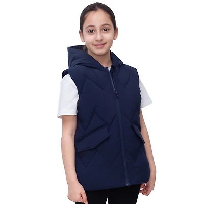 Rokka&Rolla Little & Big Kid Girls Hooded Puffer Vest