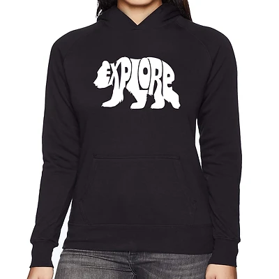 LA Pop Art Explore - Women's Word Hooded Sweatshirt