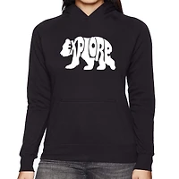 LA Pop Art Explore - Women's Word Hooded Sweatshirt
