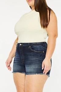 KanCan Women's Plus High Rise Shorts Ellie