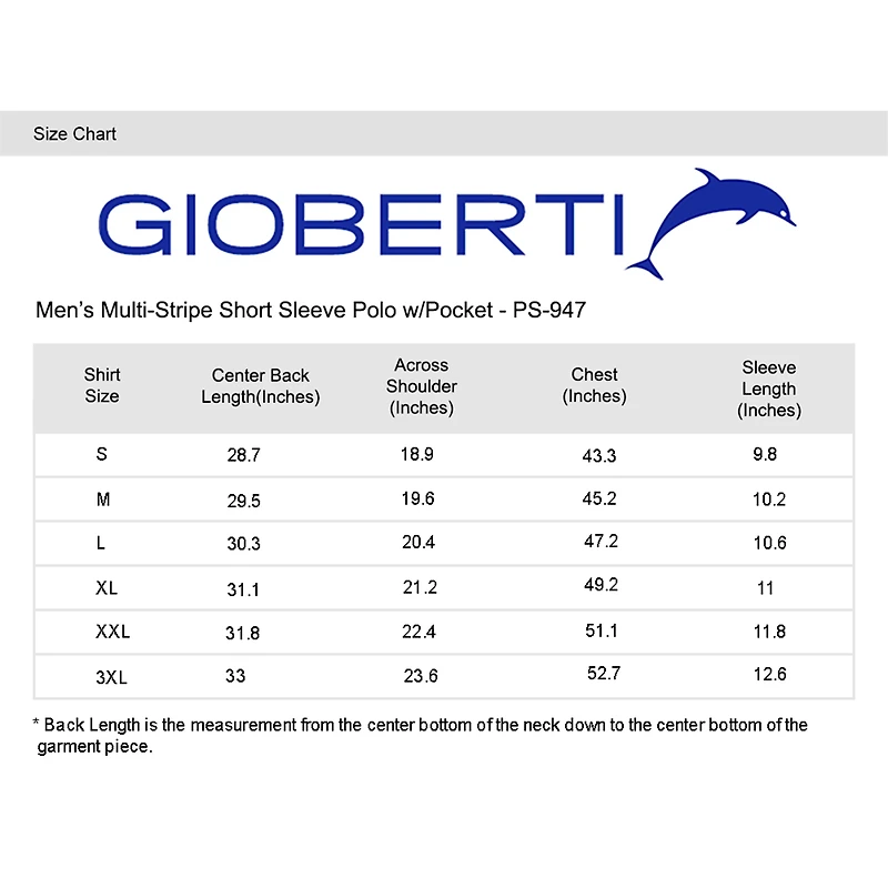 Gioberti Men's Multi-Stripe Short Sleeve Polo w/ Pocket