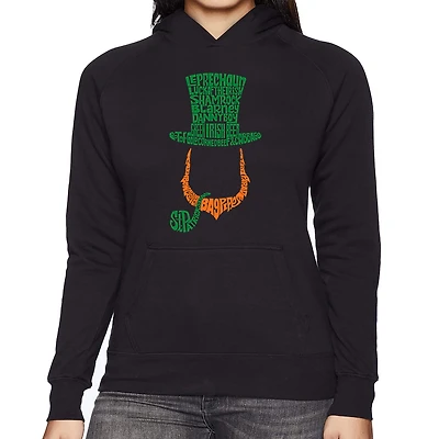 LA Pop Art Leprechaun - Women's Word Hooded Sweatshirt