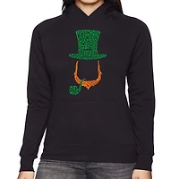 LA Pop Art Leprechaun - Women's Word Hooded Sweatshirt