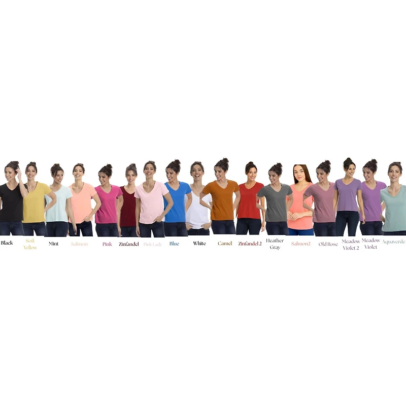 Wear Sierra Women's V-Neck Short Sleeve T-Shirts