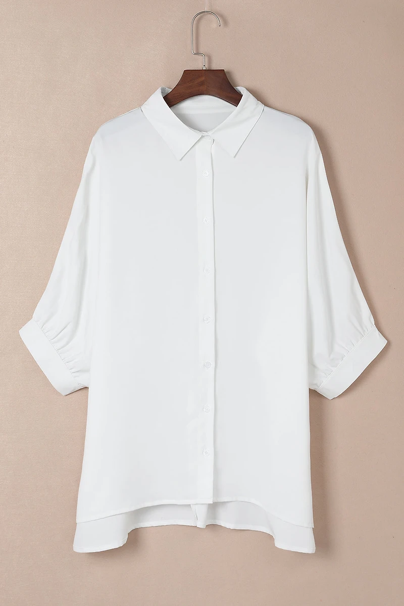 Threaded Pear Women's Itzel Puff Sleeve Oversize Shirt
