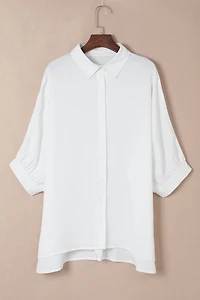 Threaded Pear Women's Itzel Puff Sleeve Oversize Shirt