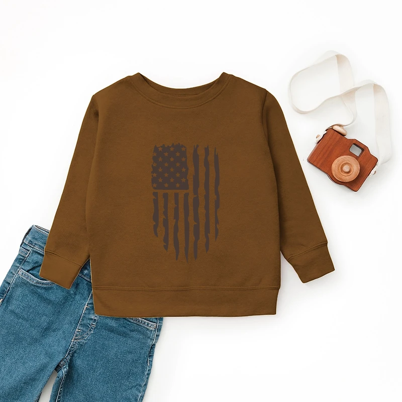 The Juniper Shop - American Flag Distressed Youth Graphic Sweatshirt