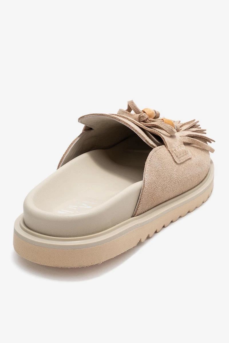 Forever & Always Womens Carol Tassel Leather Mules