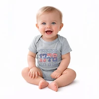 The Juniper Shop - 1776 America Stacked Baby Short Sleeve Graphic Bodysuit
