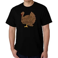 LA Pop Art Men's Thanksgiving Word T-Shirt - Gobble