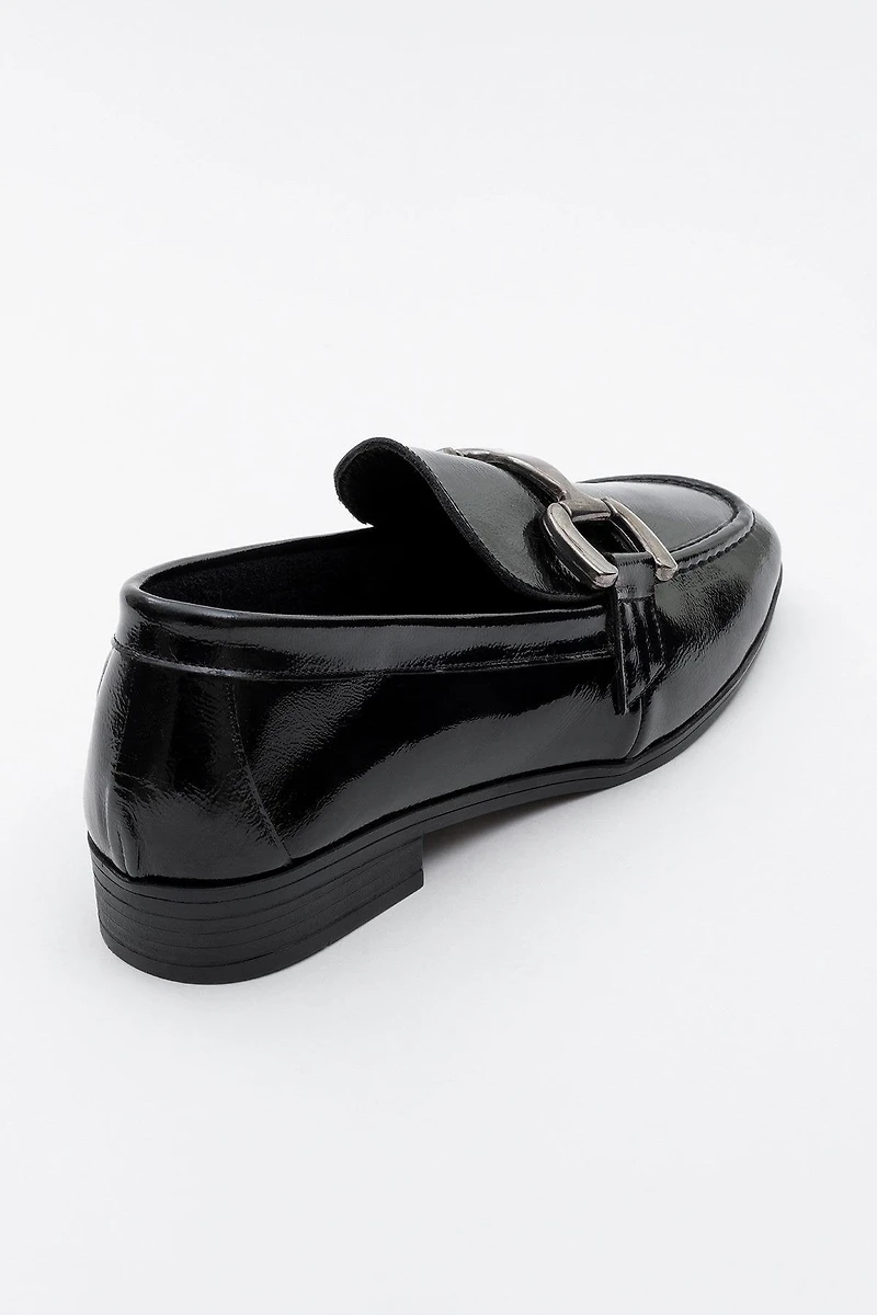 Forever & Always Womens Rous Leather Bit Loafer