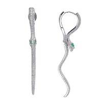 AGP PARIS Womens Diva Bold Snake Drop Earrings