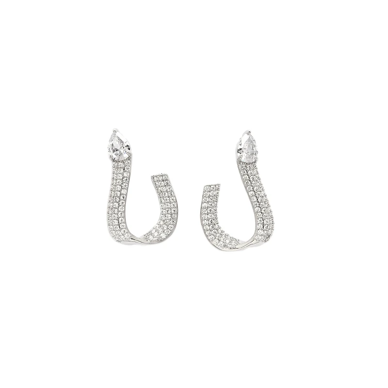 AGP PARIS Shimmering Charm Horseshoe Womens Necklace and Earrings Set
