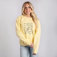 Simply Sage Market - Nautical Creatures Sketched Women's Lightweight Garment Dyed Sweatshirt