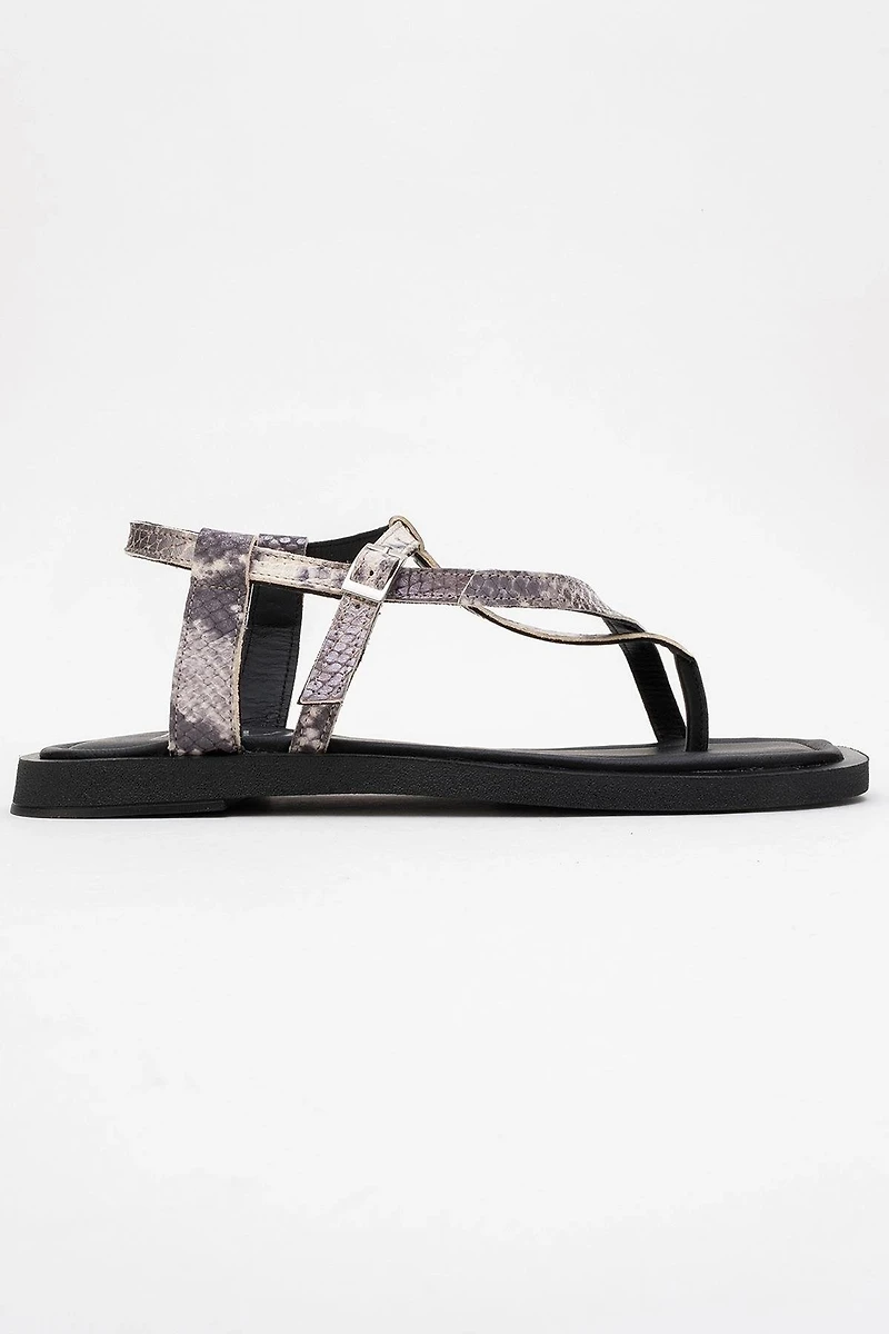 Forever & Always Womens Morgana Leather Thong Sandals