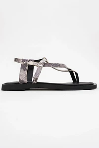 Forever & Always Womens Morgana Leather Thong Sandals