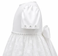 Laurenza's Baby Girls Heirloom Floral Lace Christening Gown with Bonnet