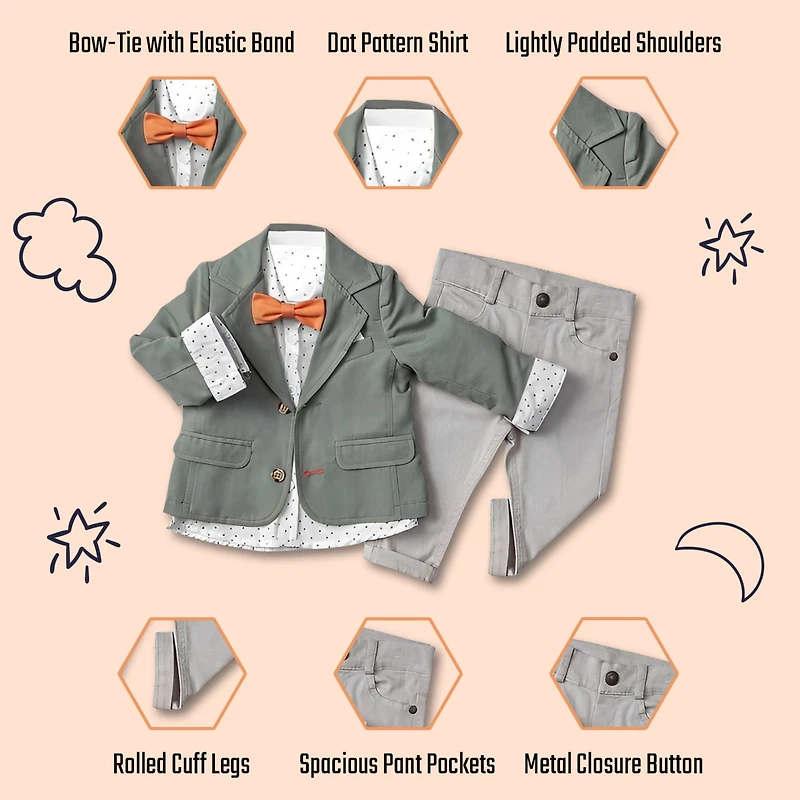 Wear Sierra Boys Toddler 3‑Piece Suit Set