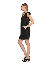 Belle & Bloom Womens Burning Love Tie Shoulder Mini Dress