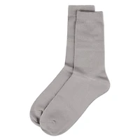 MeMoi Women's Flat-Knit Bamboo Blend Crew Socks