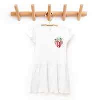 The Juniper Shop - Strawberry Faux Patchwork Toddler Graphic Dress