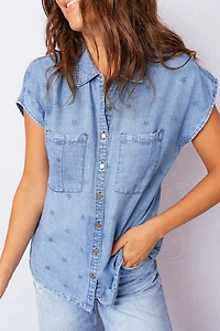 Threaded Pear Women's Phoebe Chest Short Sleeve Shirt