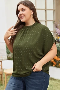 Threaded Pear Women's Kataleya Mock Tied Nape PLUS Top
