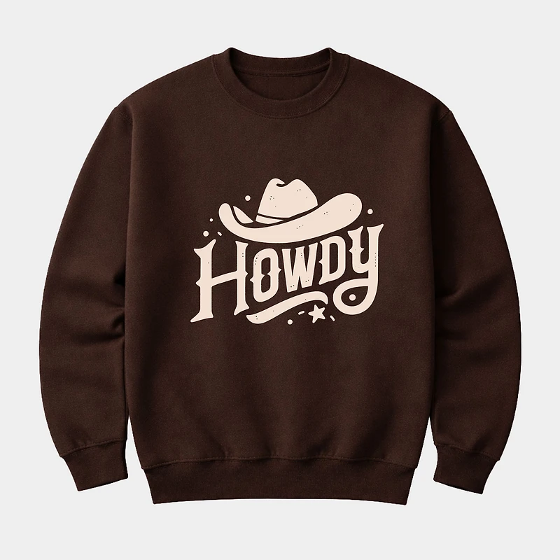 Simply Sage Market - Howdy Western Hat Women's Graphic Sweatshirt